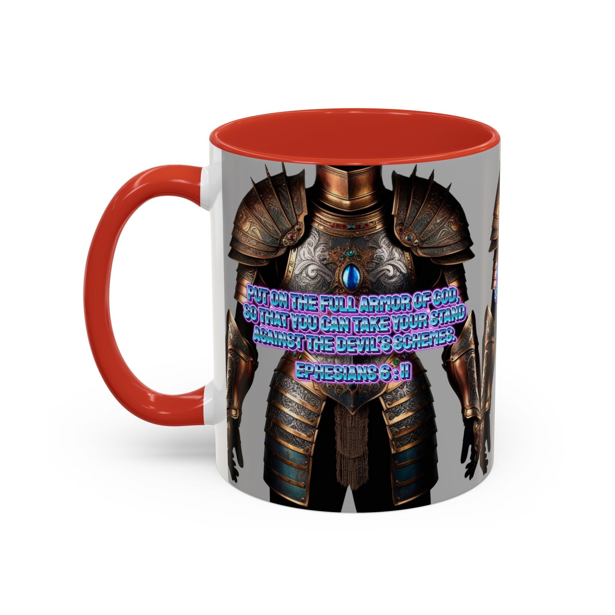 Religious Graphic Armor Of God Design - Accent Coffee Mug (11, 15oz) Printify