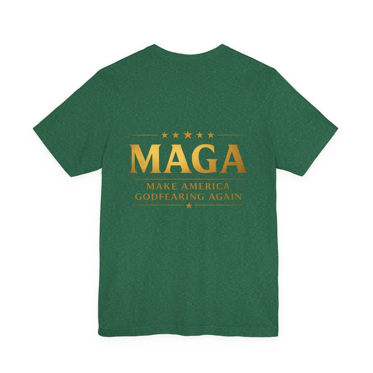 MAGA Gold Letter T-Shirt — "Make America Great Again" Printify