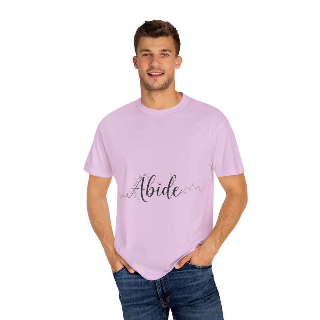 Abide in the Lord T-Shirt – Vine Design Christian Tee for Faithful Hearts Printify