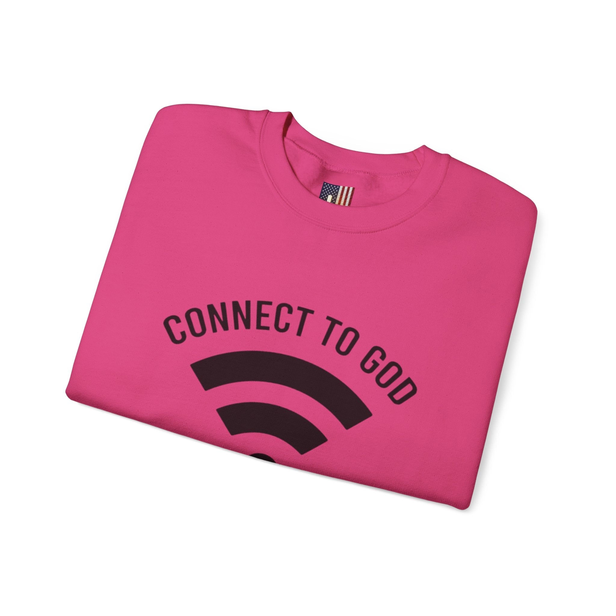 Connect to God Sweatshirt - WIFI Password is Jesus - Funny Christian Faith Sweatshirt Printify