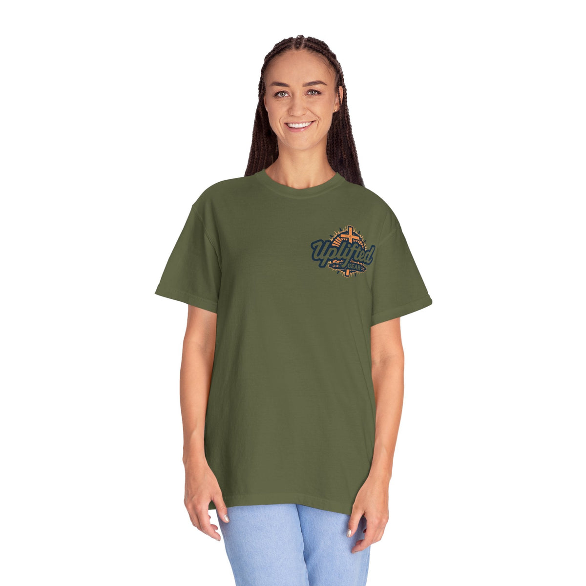 Unashamed T-shirt – Romans 1:16 Crucifixion Christian t-shirt for Bold Unwavering Faith Red Printify