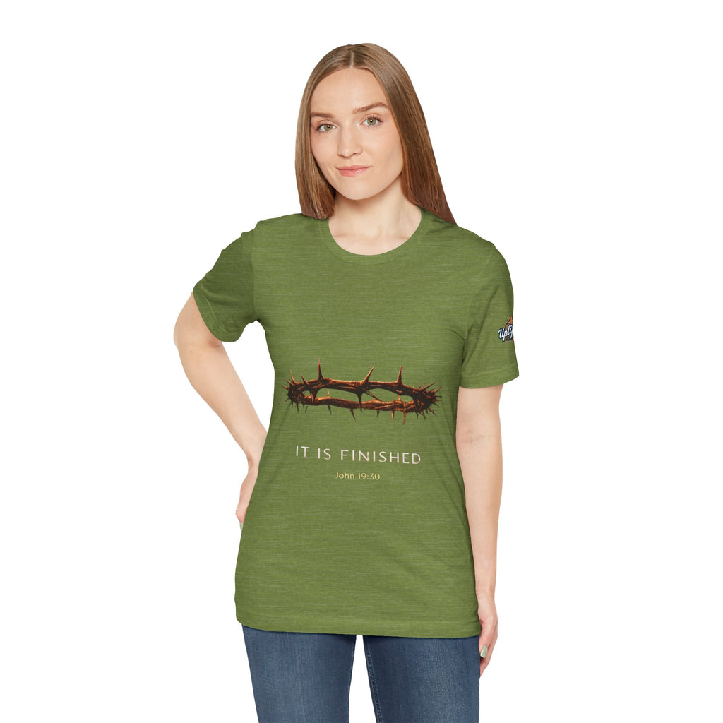 It Is Finished Crown of Thorns Tee — Christian John 19:30 Faith Shirt Printify