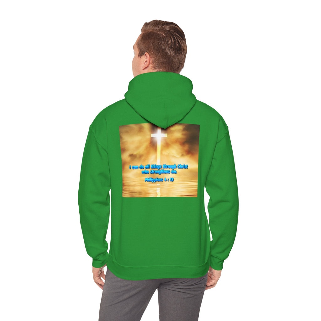 Bible Verse Unisex Heavy Blend™ Hooded Sweatshirt - Philippians 4 : 13 Printify