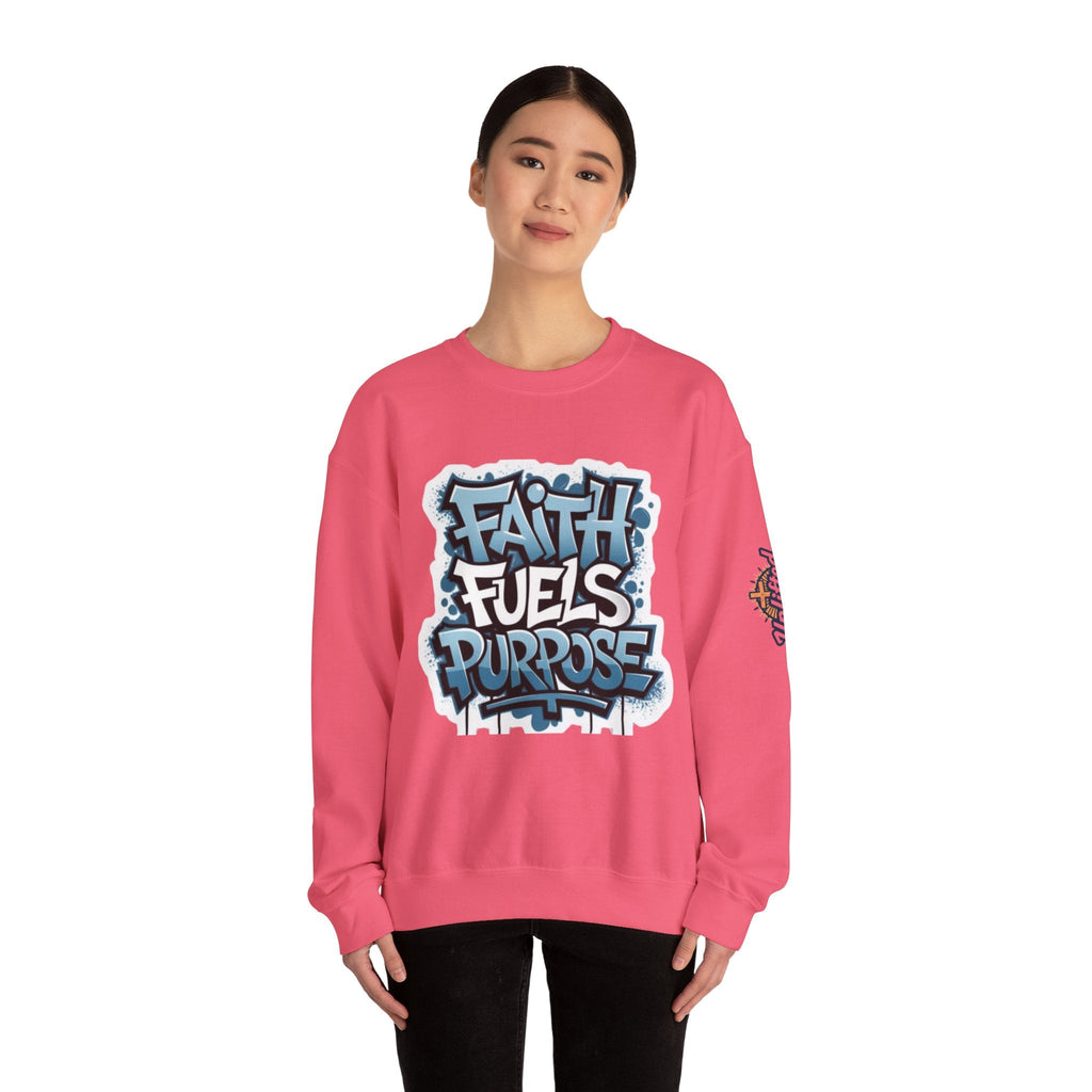 Faith Fuels Purpose Sweatshirt – Inspirational Christian Sweatshirt for Divine Drive & Unstoppable Belief Printify