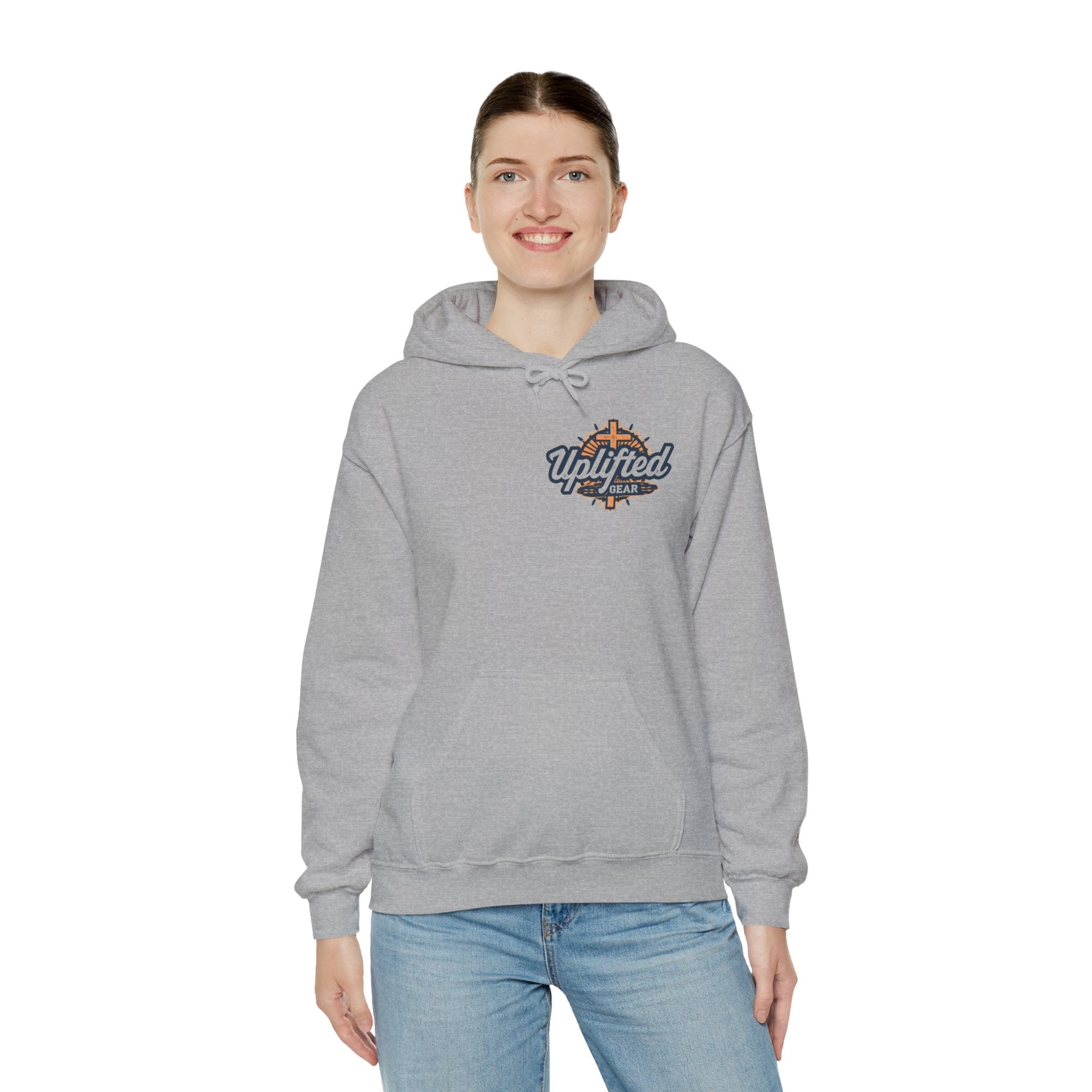 Christ is King Hoodie – Bold Crown & Cross Christian Sweatshirt for Unshakable Faith Printify