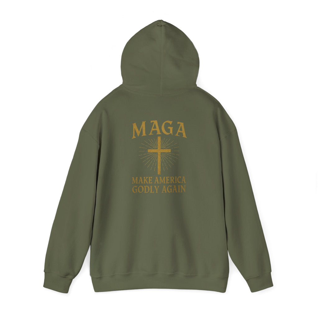 Make America Godly Again Hoodie – MAGA Christian Patriotic Sweatshirt for Biblical Values & Freedom Printify