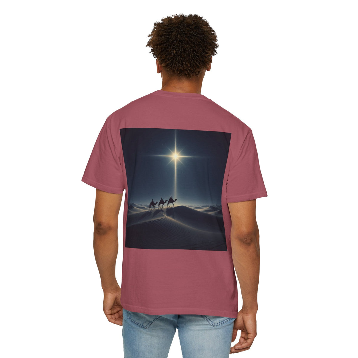 3 Wise Men T-shirt – Magi Camels Nativity Journey Christian Christmas T-shirt for Epiphany Faith & Holy Night Printify