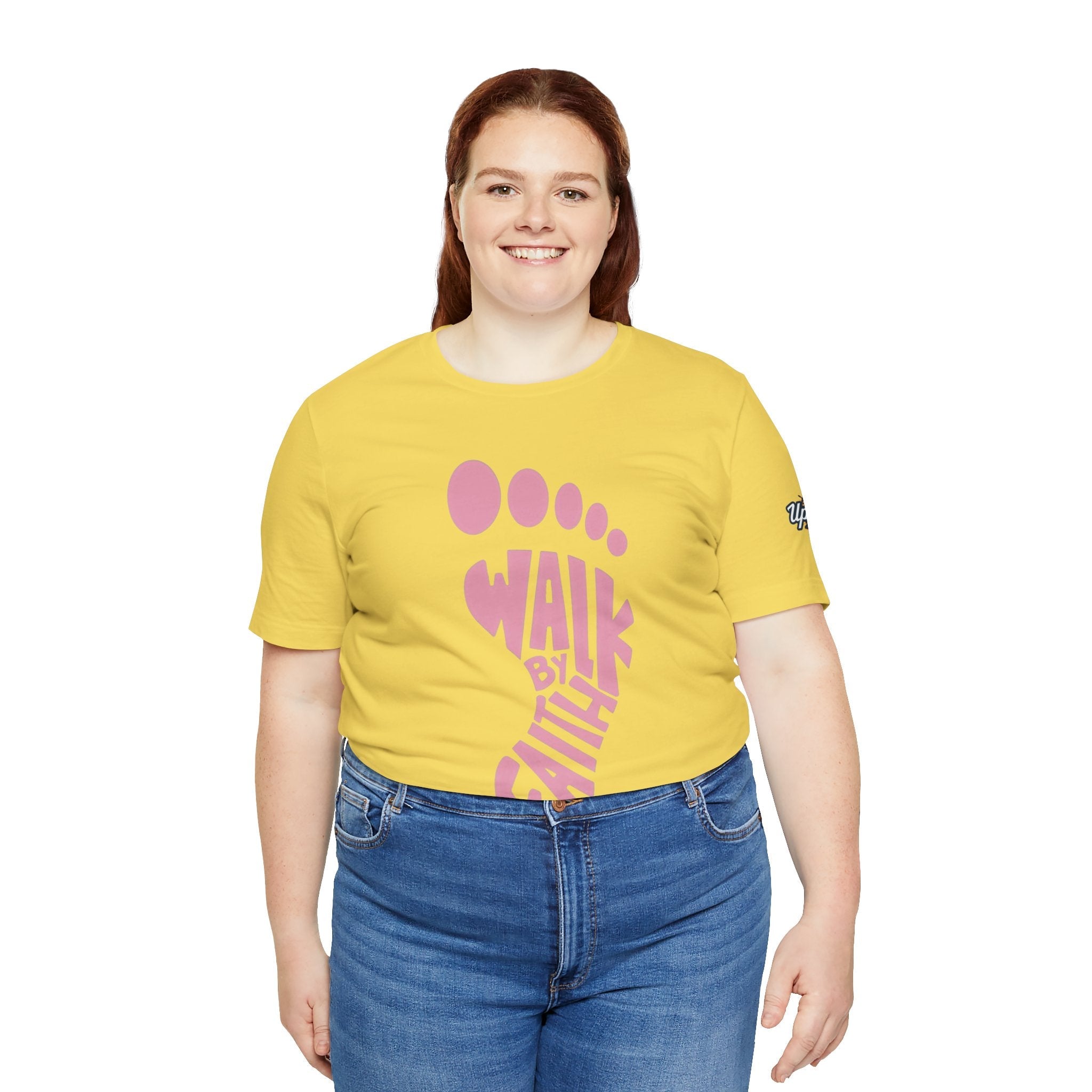Walk By Faith Footprint T-Shirt Printify