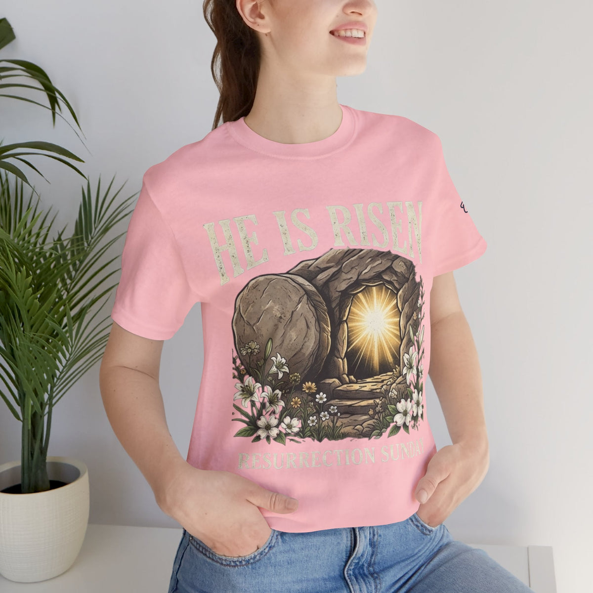 He Is Risen T-Shirt — Jesus Christ Resurrection Easter Tee Printify