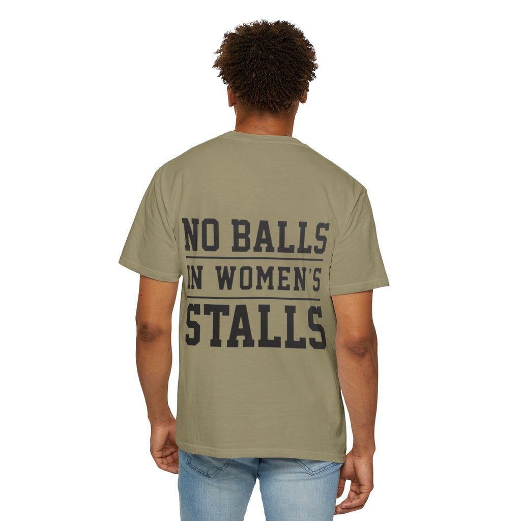 No Balls in Women’s Stalls Graphic Tee — Uplifted Sports Vibe T-Shirt Printify