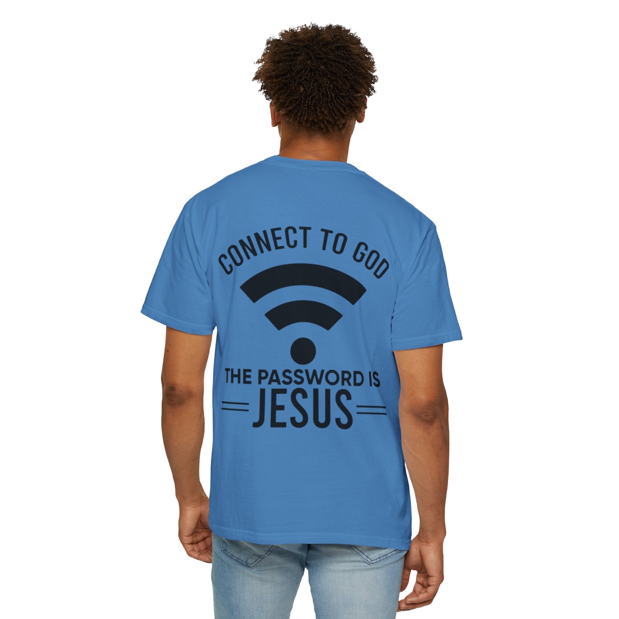Connect to God T-shirt - WIFI Password is Jesus - Funny Christian Faith T-shirt Printify