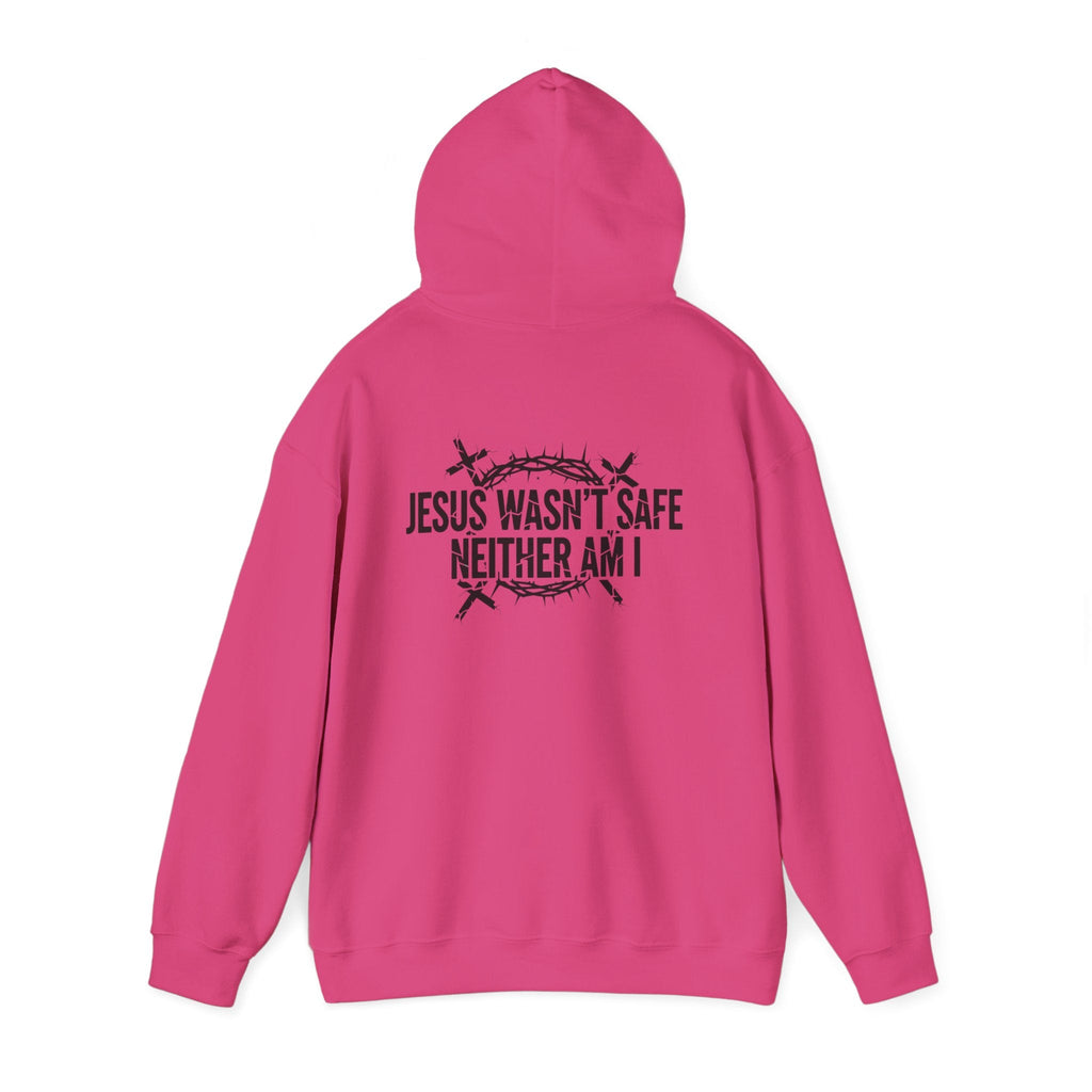 ⚡ Jesus Wasn’t Safe – Neither Am I | Bold Christian Hoodie | Storm-Walking Faith Tee | Minimalist Black & White Design | Uplifted Gear Printify