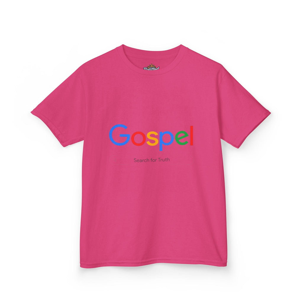 Kids Tee — "Gospel" Colorful Search-Style Logo Printify