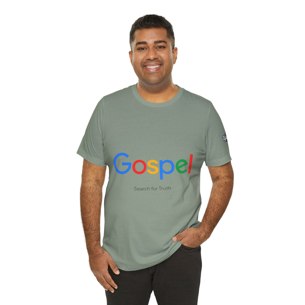 Gospel Graphic Tee — "Gospel" Colorful Logo Christian T-Shirt Printify