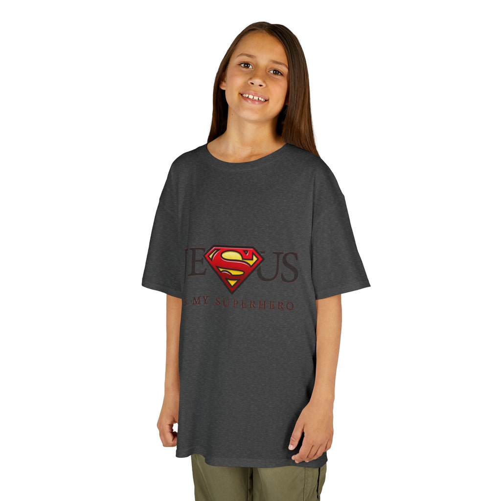 Jesus Is My Superhero T-Shirt — Faith-Based Superman-Inspired Tee Printify