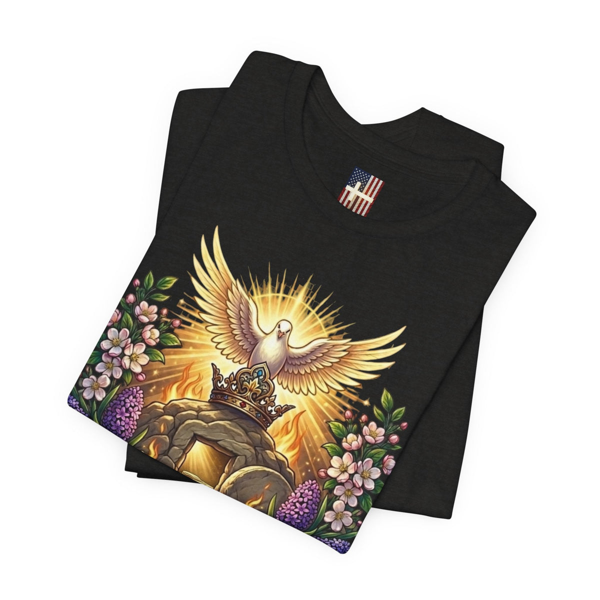 He Is Risen "Life Has Triumphed" T-Shirt — Easter Resurrection Christian Tee Printify