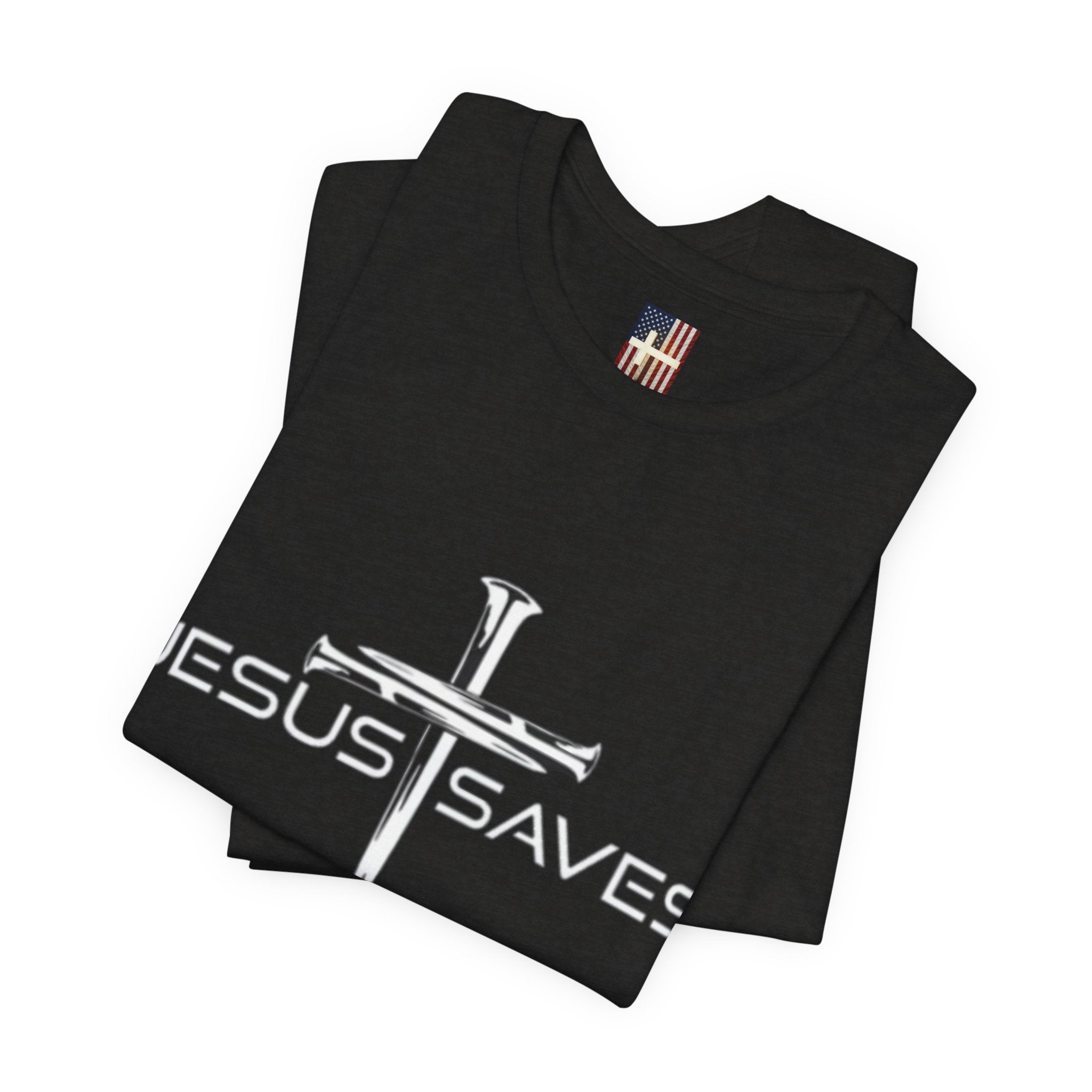 Copy of Jesus Saves T-shirt – 3 Nails Crucifix Cross Christian T-shirt for Redemption Faith & Bold Salvation Printify