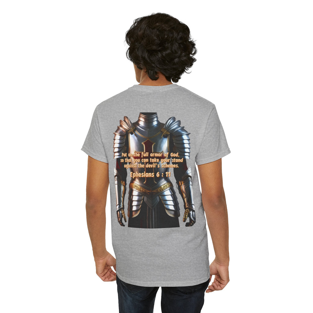 Religious Graphic Armor Of God Design - Unisex Heavy Cotton Tee Printify