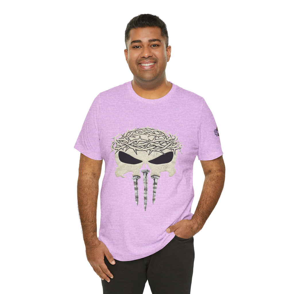Christian Skull T-shirt - Crown of Thorns & Nails - Warrior Faith T-shirt Printify