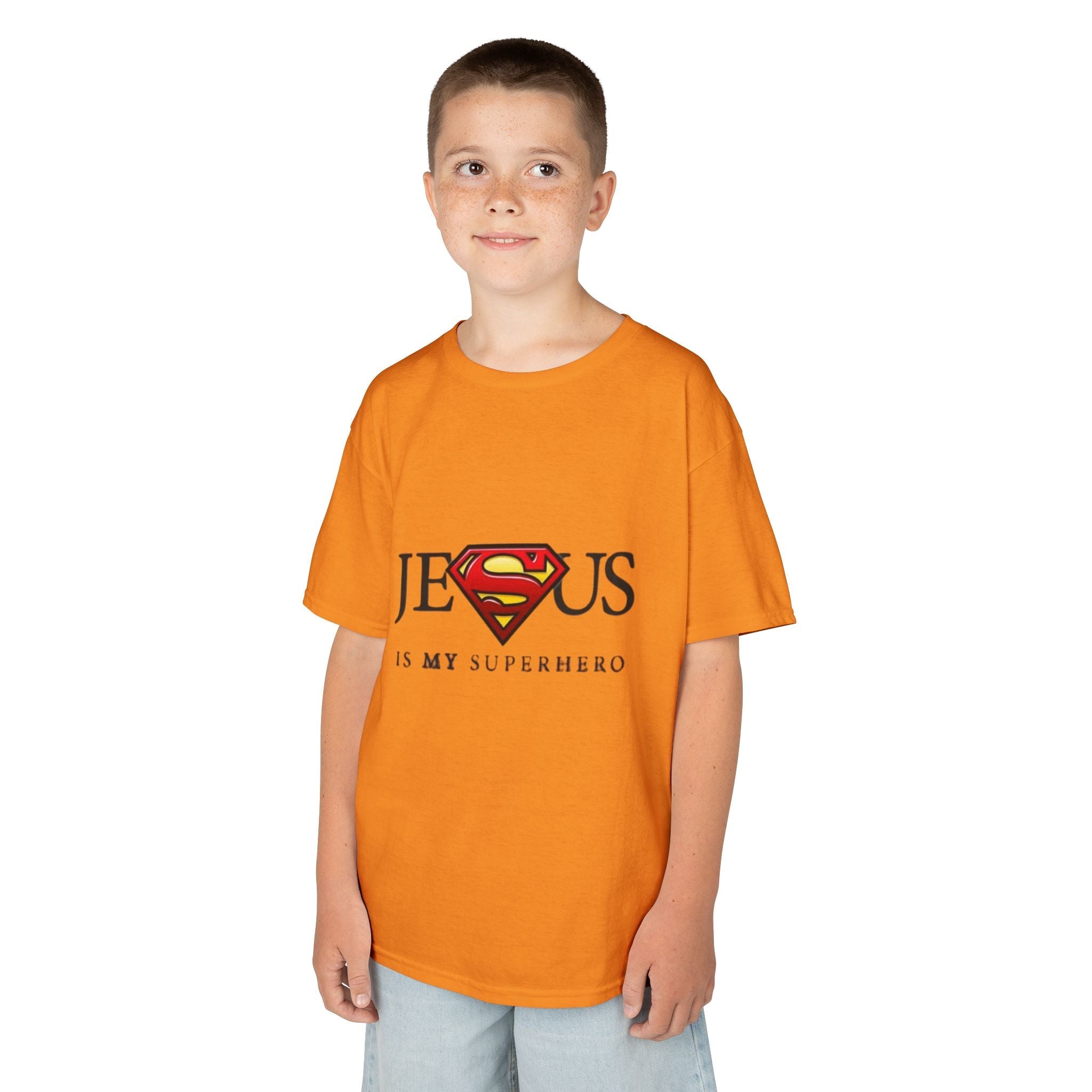 Jesus Is My Superhero T-Shirt — Faith-Based Superman-Inspired Tee Printify