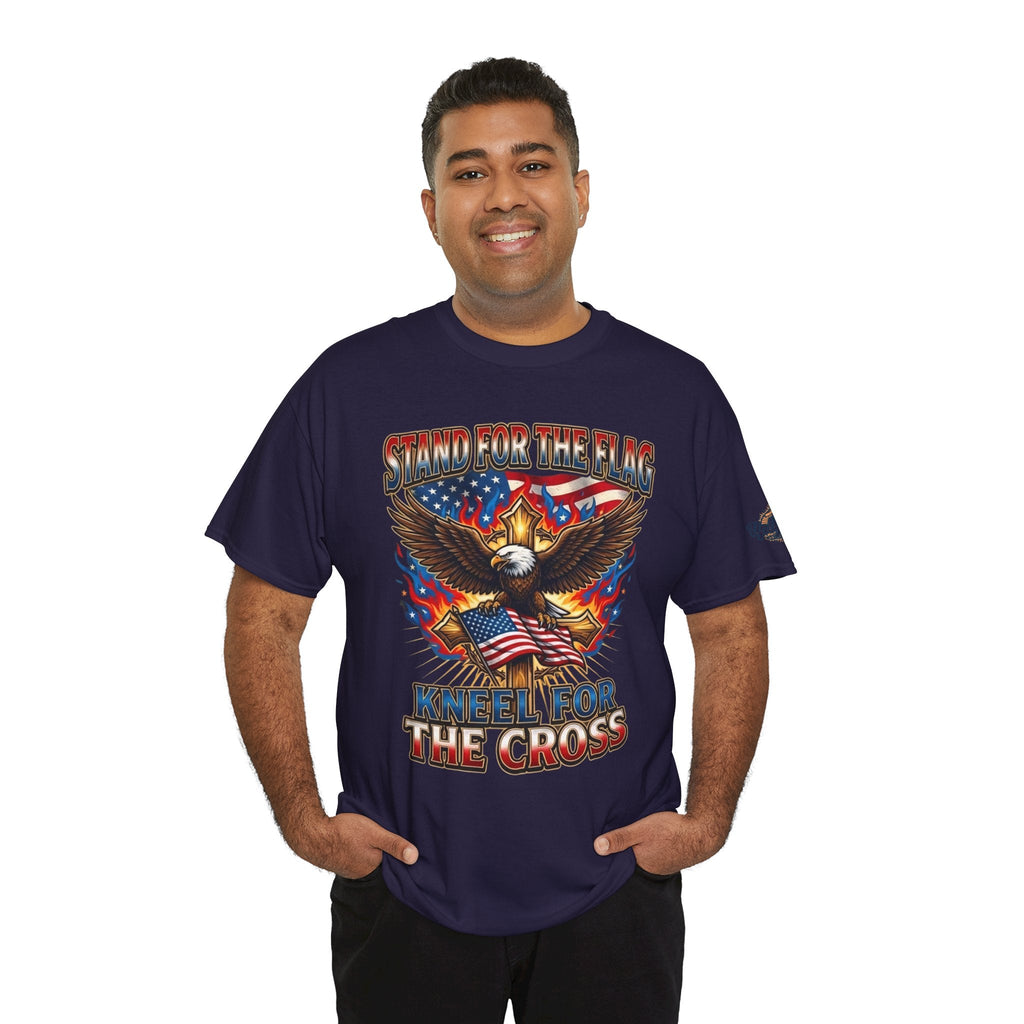Stand for the Flag Kneel for the Cross T-shirt | Patriotic Eagle T-shirt Printify