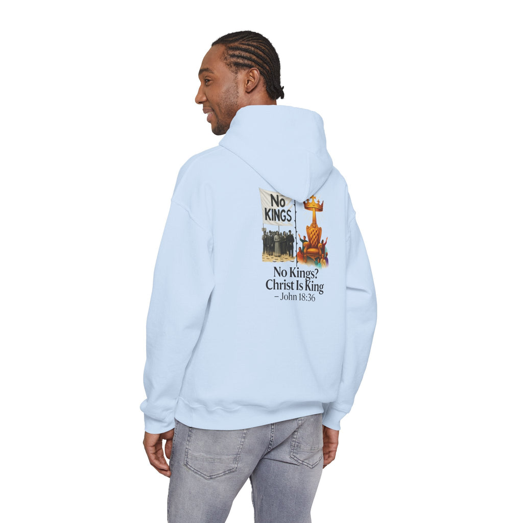 No Kings? Christ is King Hoodie – Bold Christian Hoodie for Sovereign Faith Printify