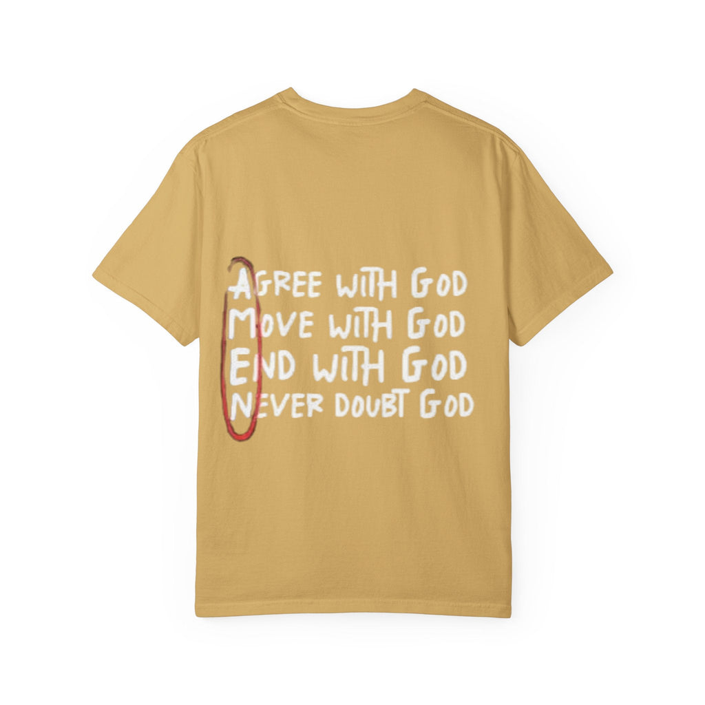 AMEN Acronym T-Shirt – Always Agree with God Move with God End with God Never Doubt God Christian Tee for Unwavering Faith Printify