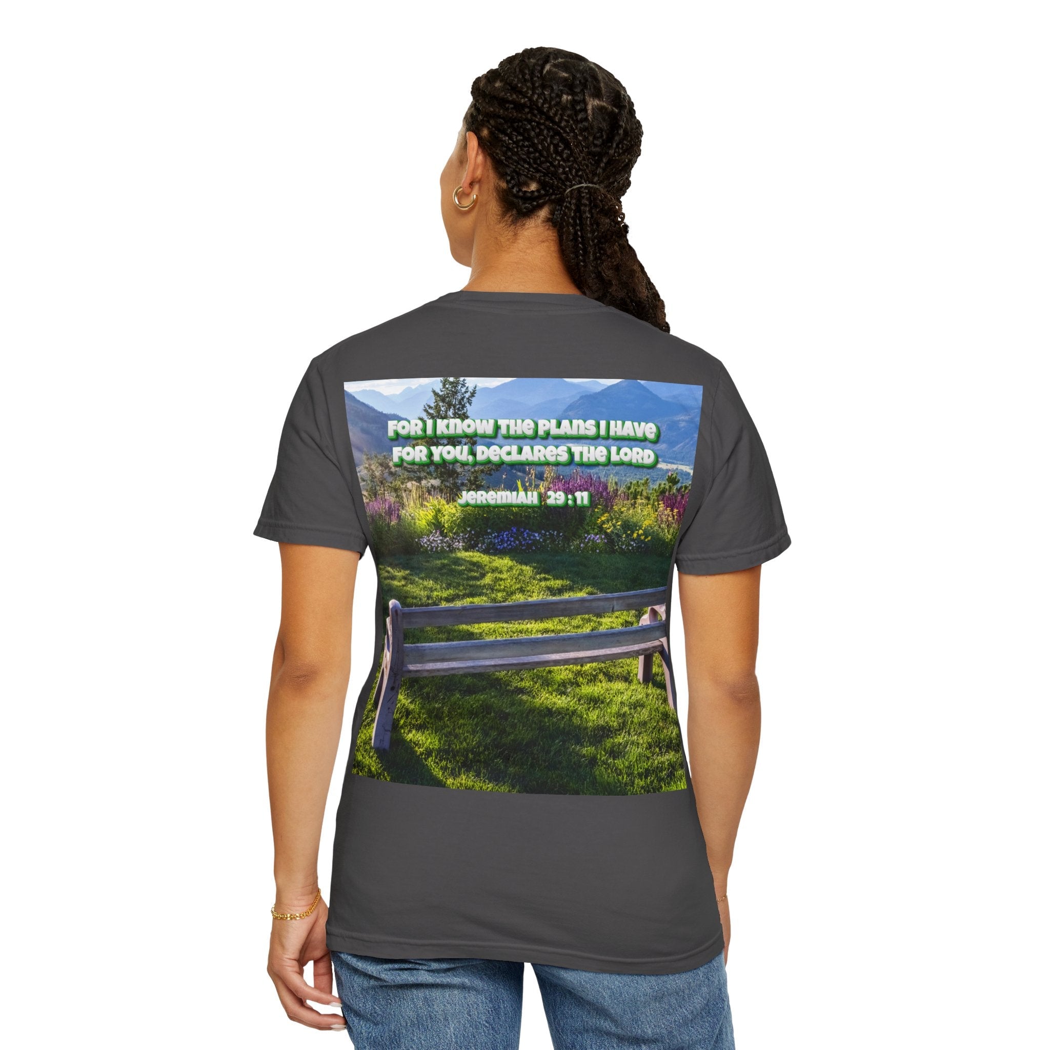 Bible Verse Unisex Garment-Dyed T-shirt  - Jeremiah 29 : 11 Printify