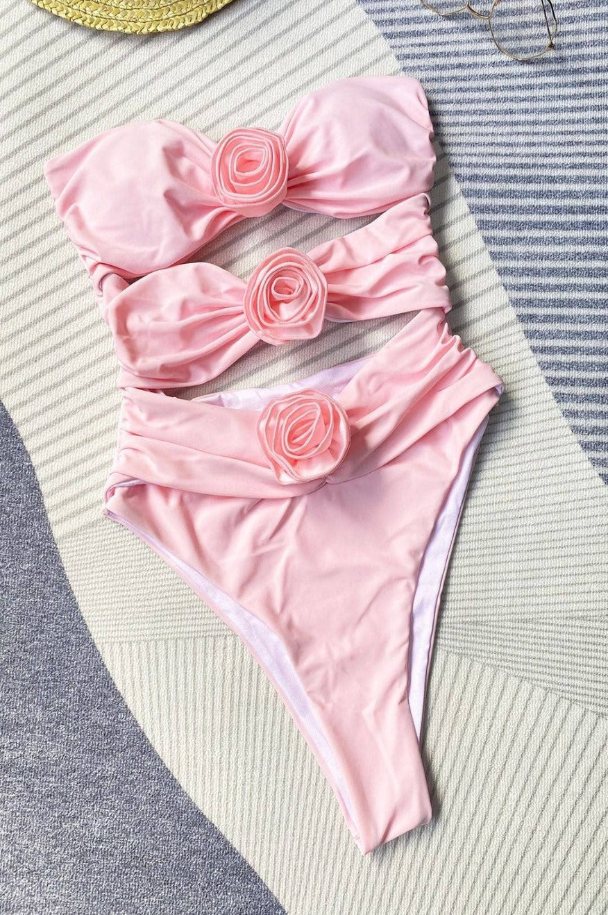 Cuteservative Pink Rose Swimsuit Pretty Little Patriot