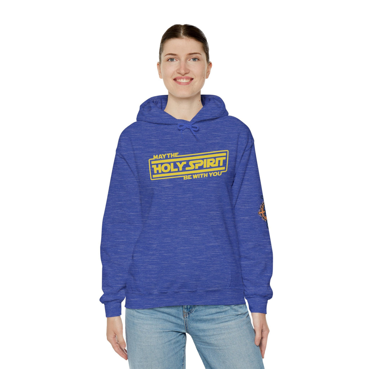 May the Holy Spirit Be With You Hoodie - Christian Star Wars Parody Hoodie Printify