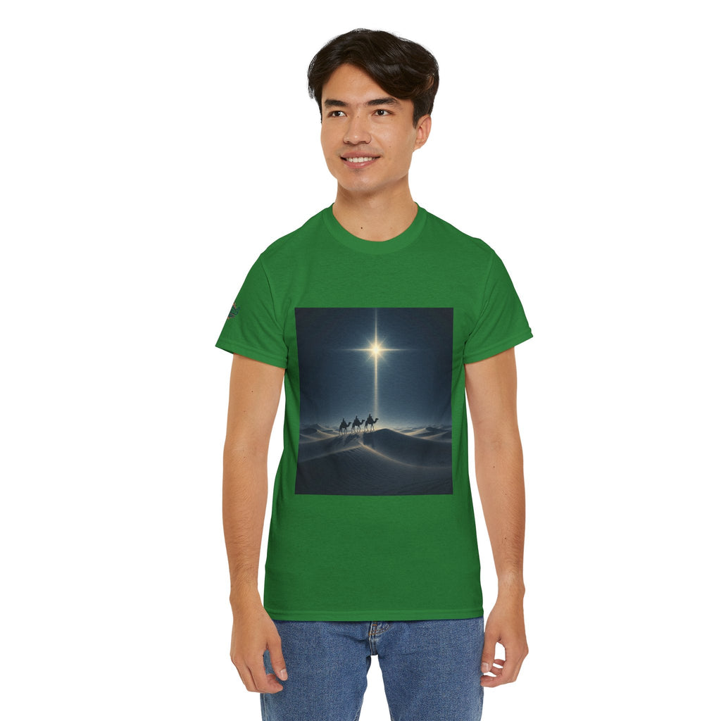3 Wise Men T-shirt – Magi Camels Nativity Journey Christian Christmas T-shirt for Epiphany Faith & Holy Night Printify