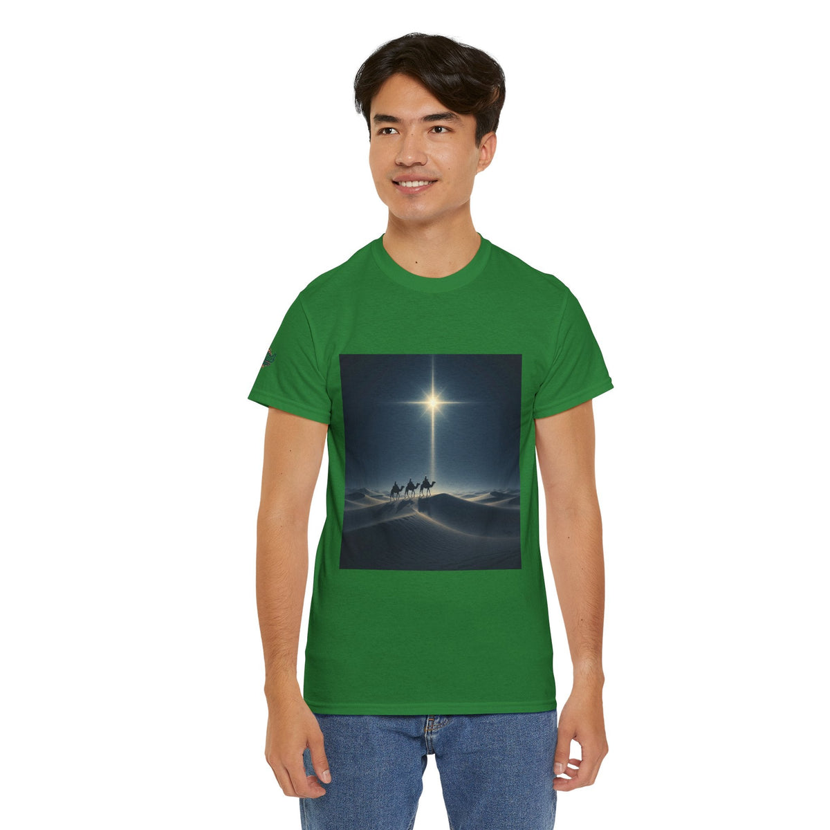 3 Wise Men T-shirt – Magi Camels Nativity Journey Christian Christmas T-shirt for Epiphany Faith & Holy Night Printify
