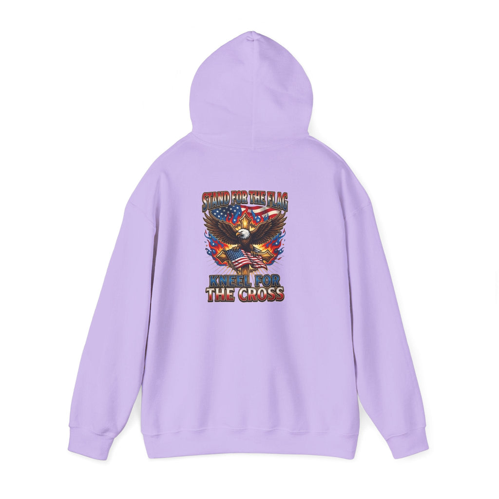 Stand for the Flag Kneel for the Cross Hoodie | Patriotic Eagle Hoodie Printify