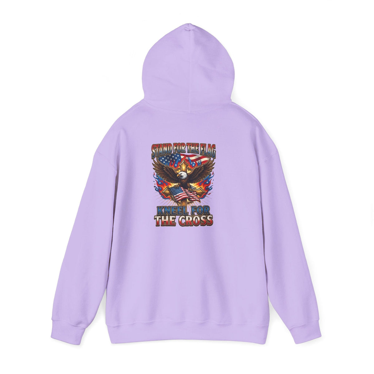 Stand for the Flag Kneel for the Cross Hoodie | Patriotic Eagle Hoodie Printify