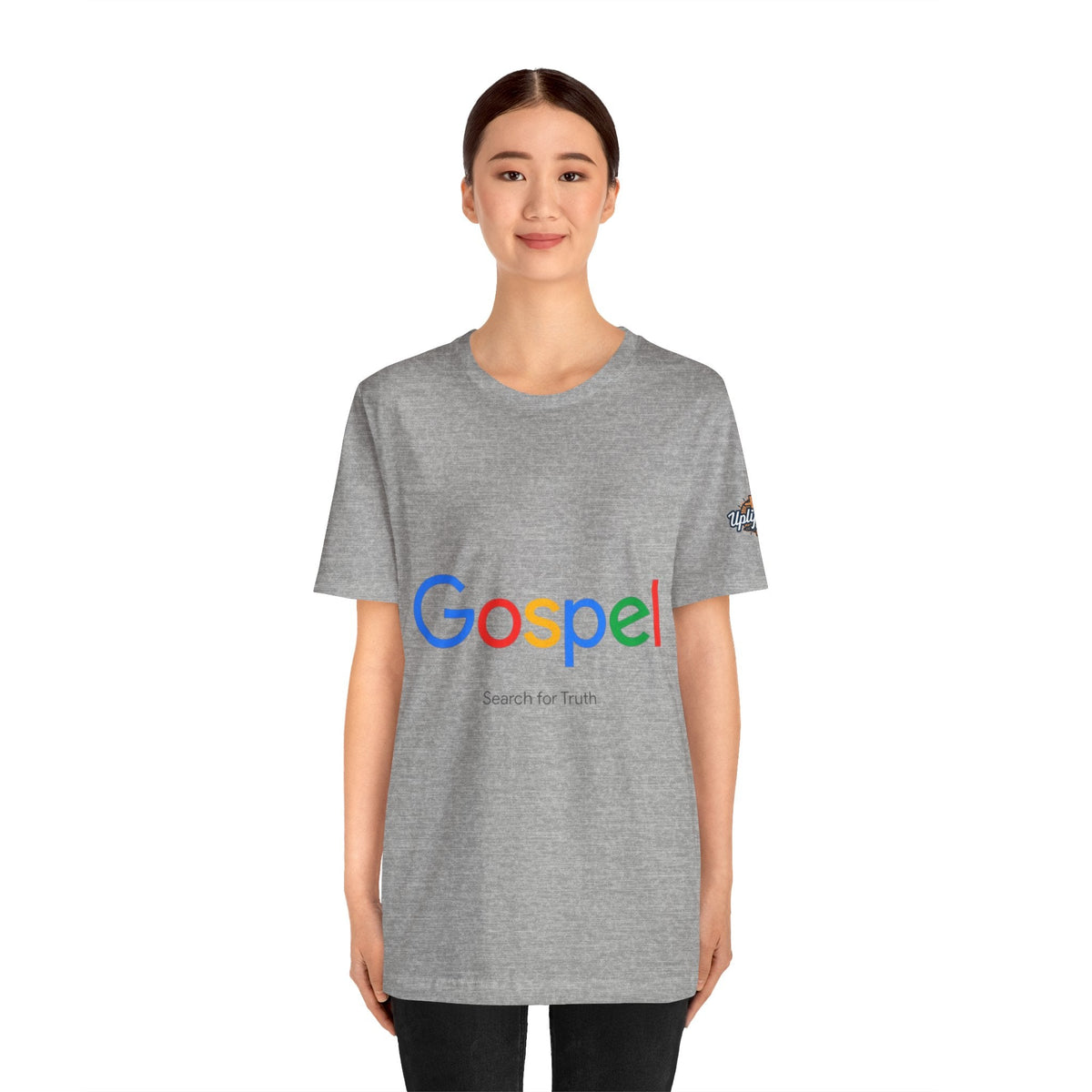 Gospel Graphic Tee — "Gospel" Colorful Logo Christian T-Shirt Printify