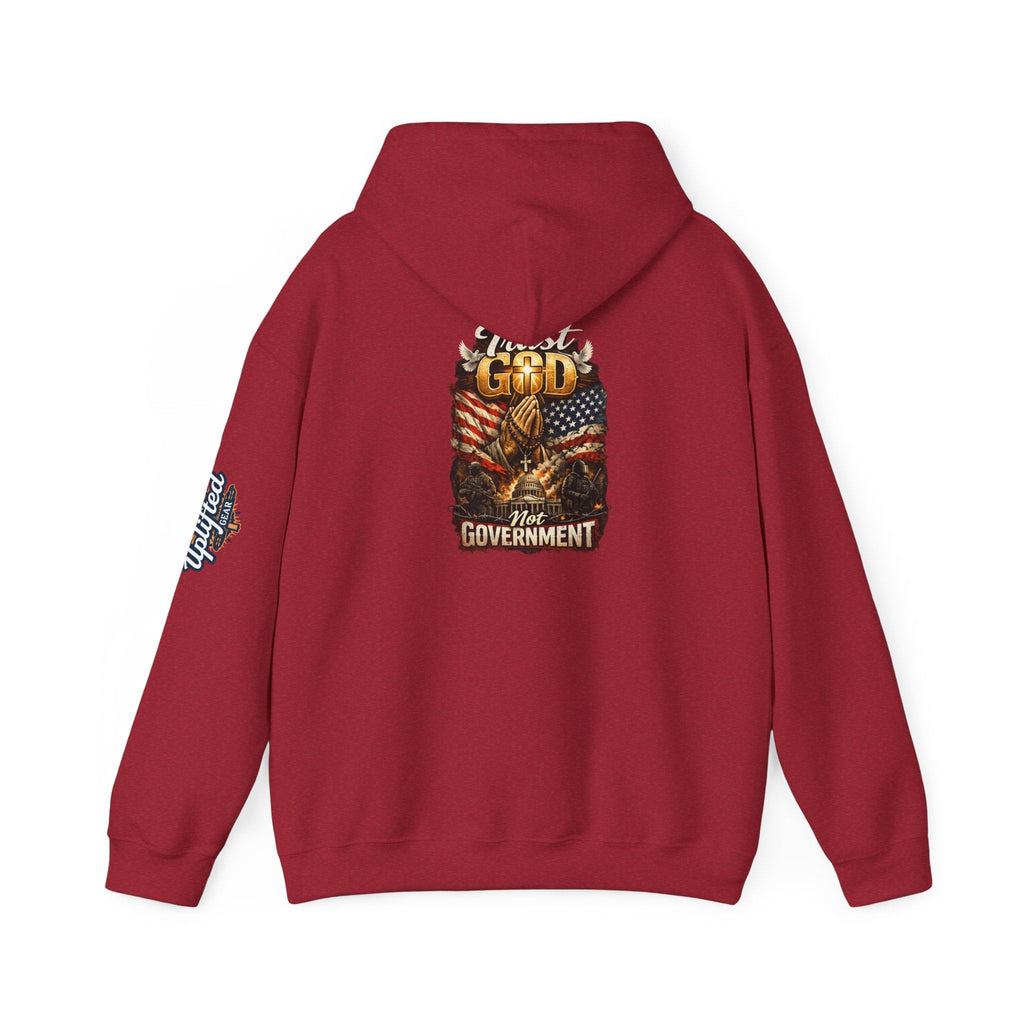 Trust God Not Government Hoodie — Vintage Patriotic Christian Hoodie Printify