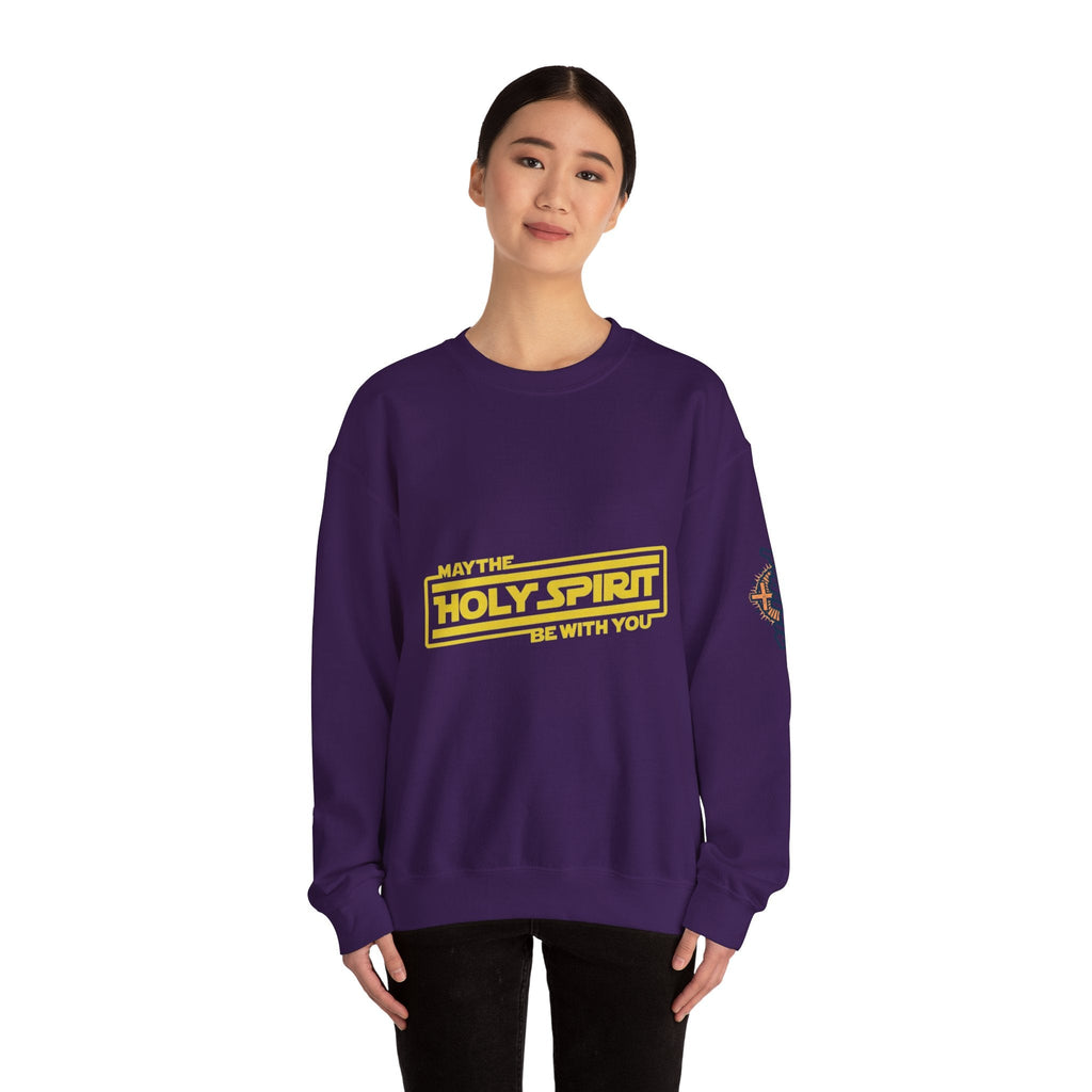 May the Holy Spirit Be With You Sweatshirt - Christian Star Wars Parody Sweatshirt Printify