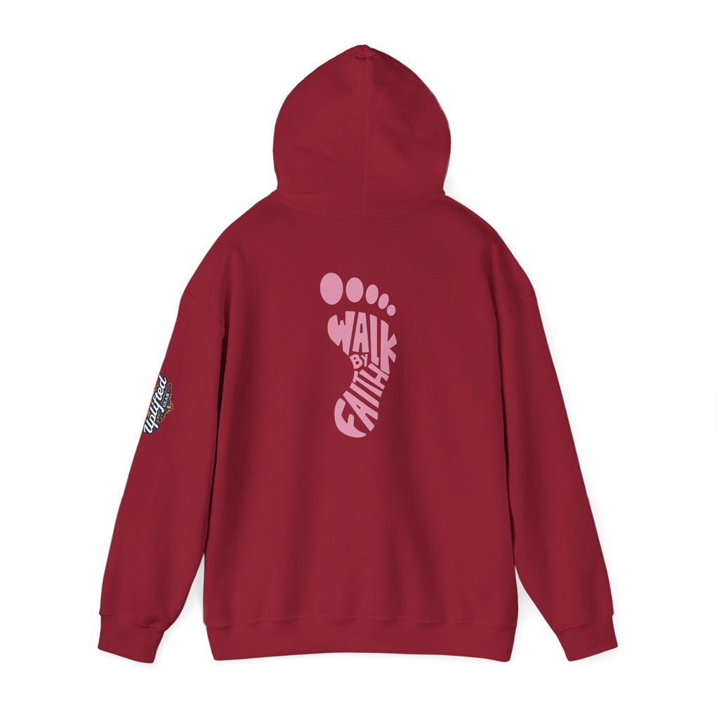 Walk By Faith Footprint Hoodie Printify