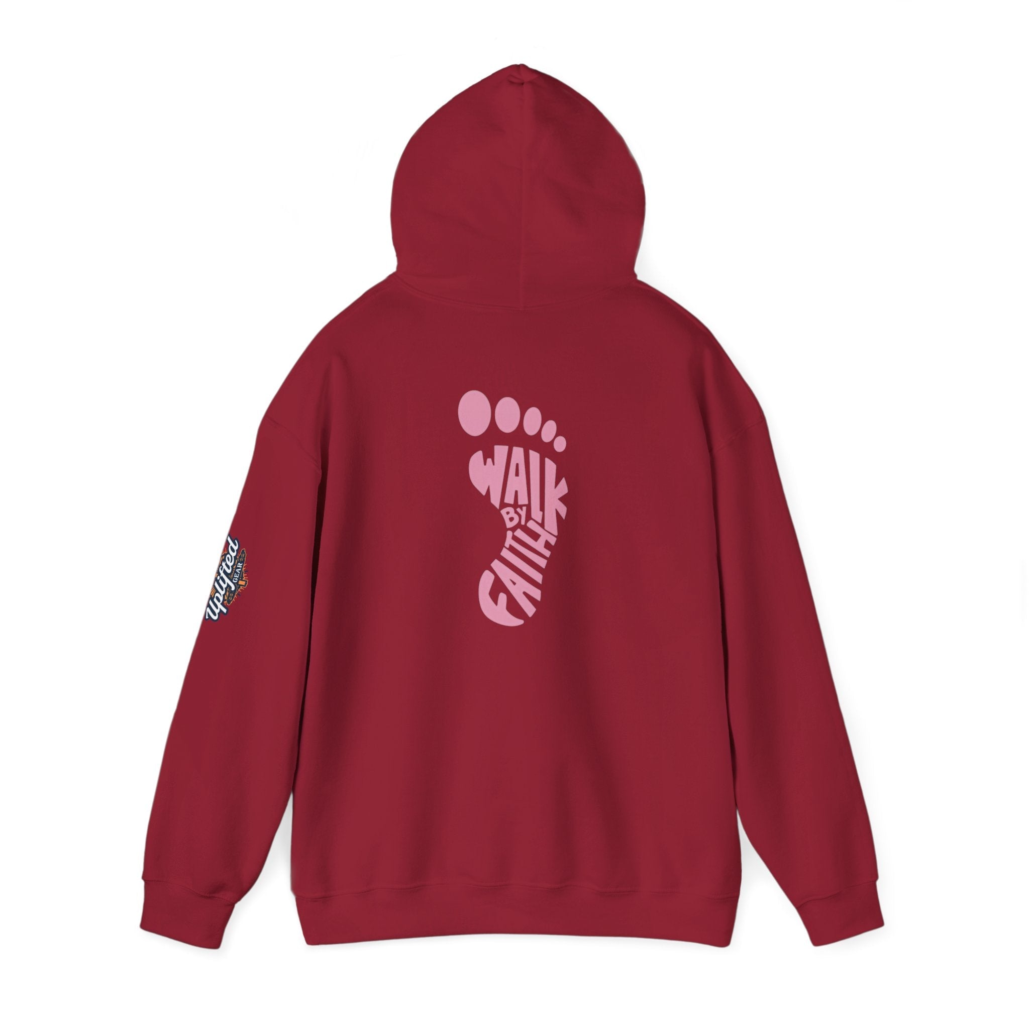 Walk By Faith Footprint Hoodie Printify