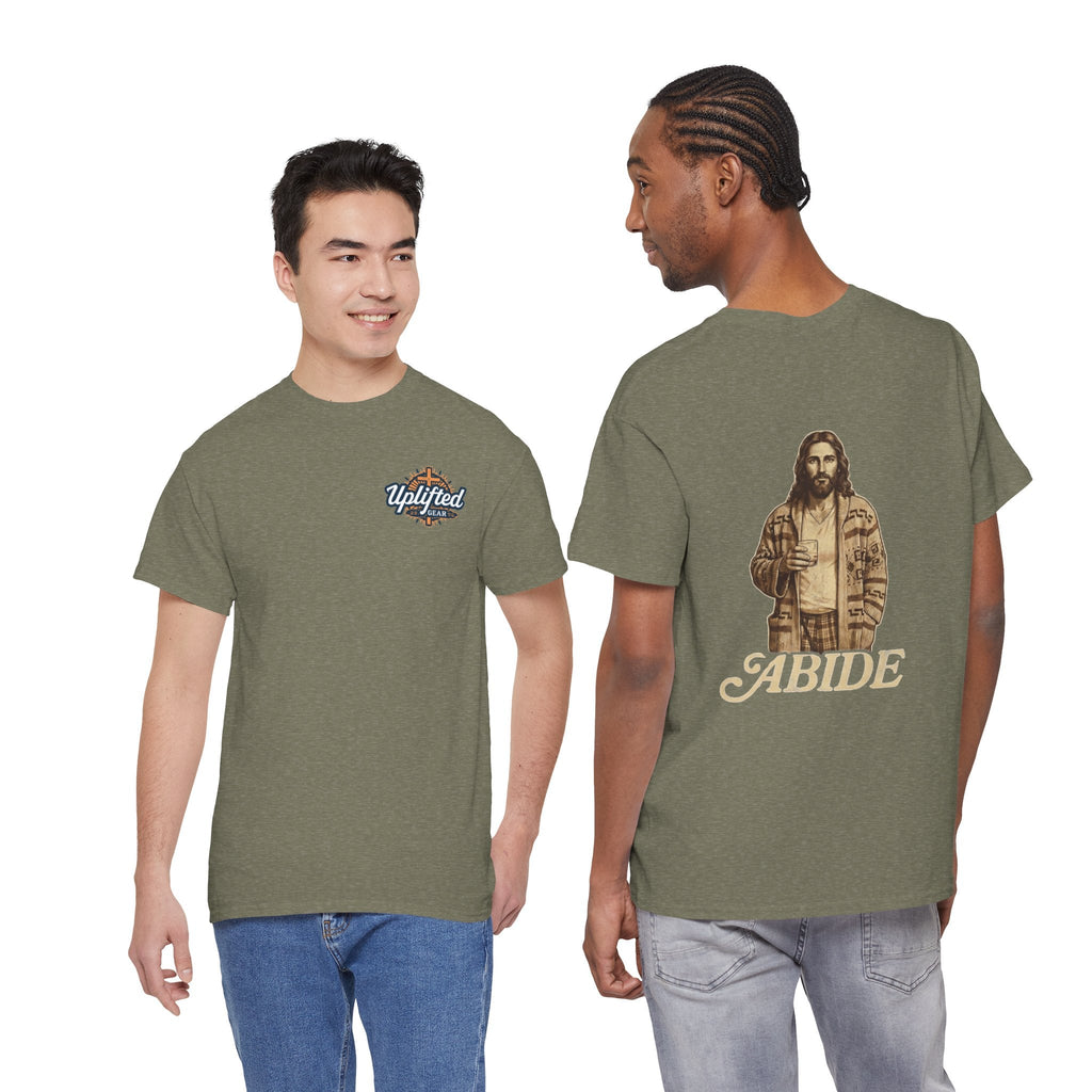 Abide Vintage Jesus Tee — "The Dude" Graphic Christian T-Shirt Printify