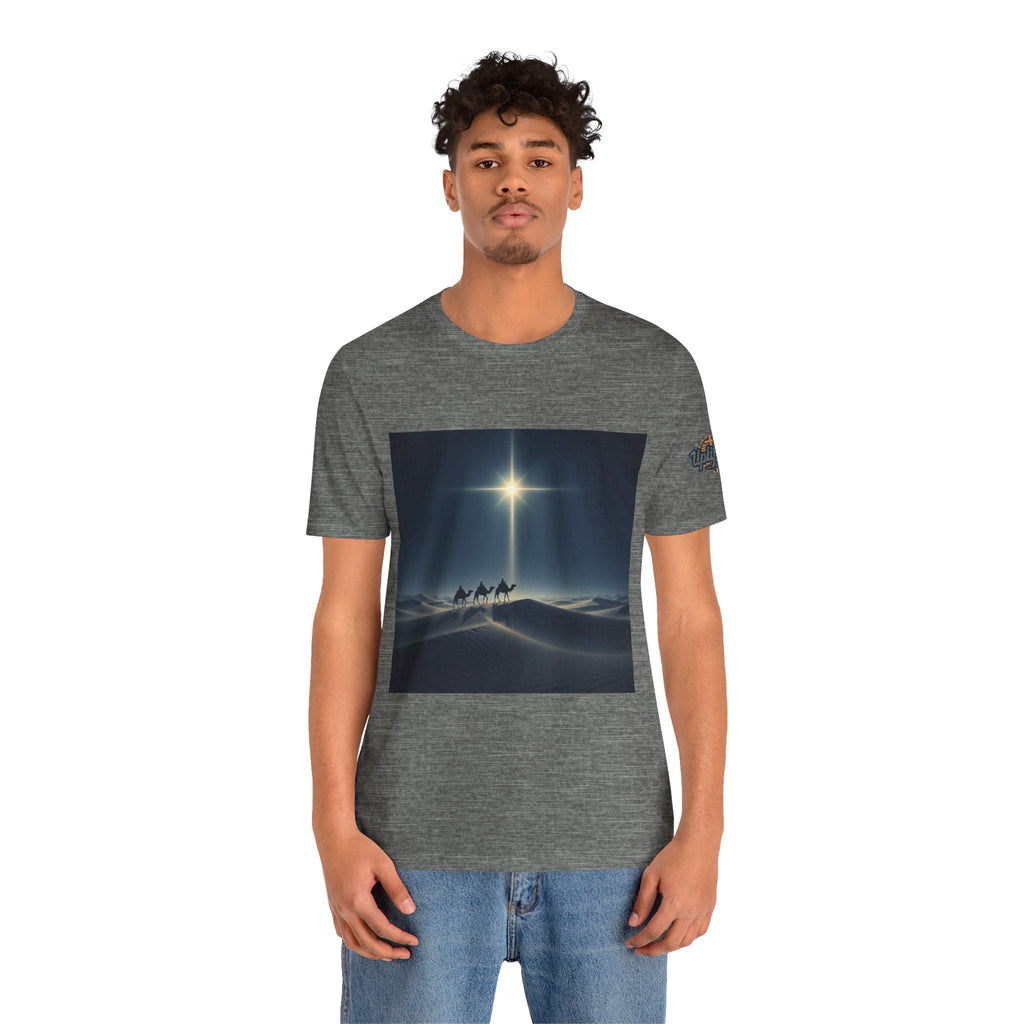 3 Wise Men T-shirt – Magi Camels Nativity Journey Christian Christmas T-shirt for Epiphany Faith & Holy Night Printify