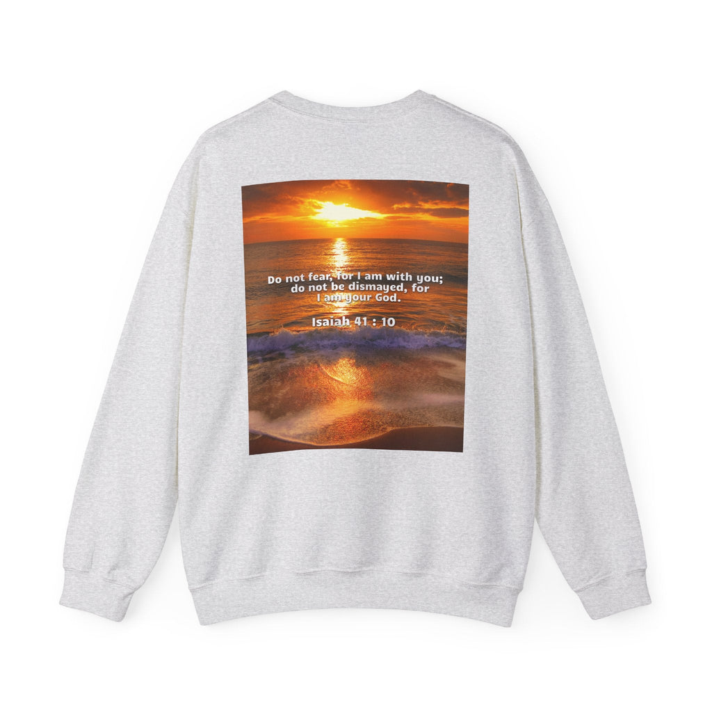 Bible Verse Unisex Heavy Blend™ Crewneck Sweatshirt - Isaiah 41 : 10 Printify