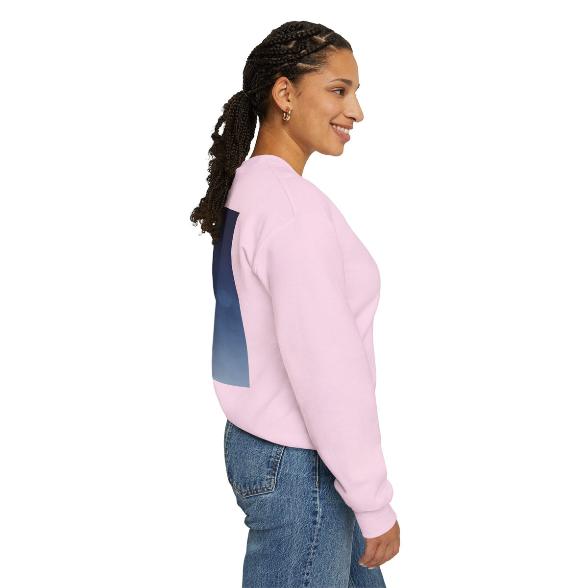 Walk by Faith, Not by Sight Sweatshirt – Moonlit Footprints Christian Sweatshirt for Cozy Nights Printify