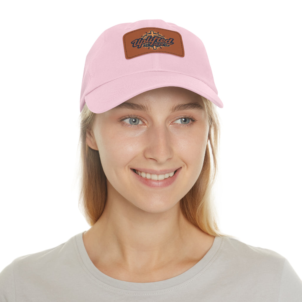 Uplifted Gear Dad Hat Christian Brand Rectangle Printify