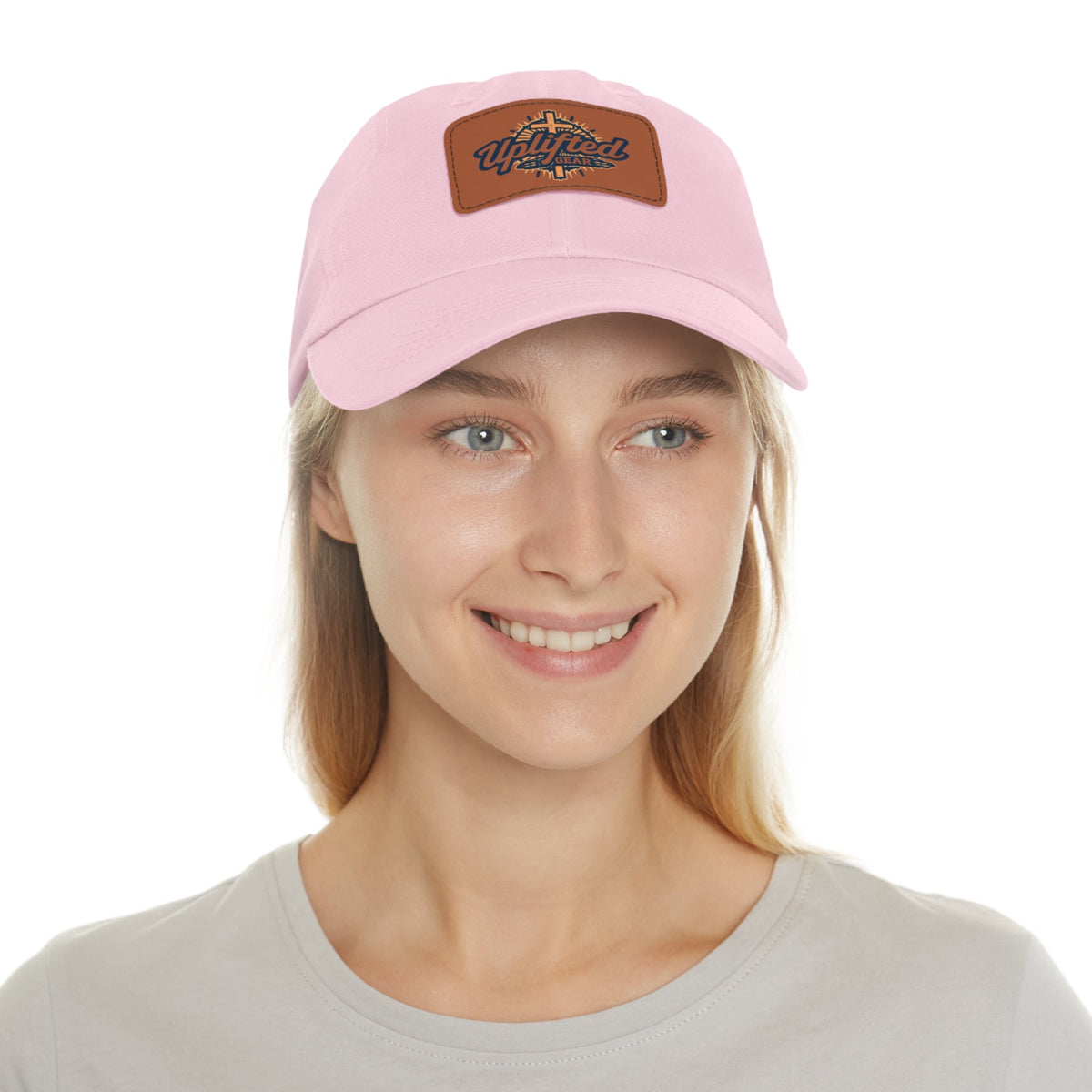 Uplifted Gear Dad Hat Christian Brand Rectangle Printify
