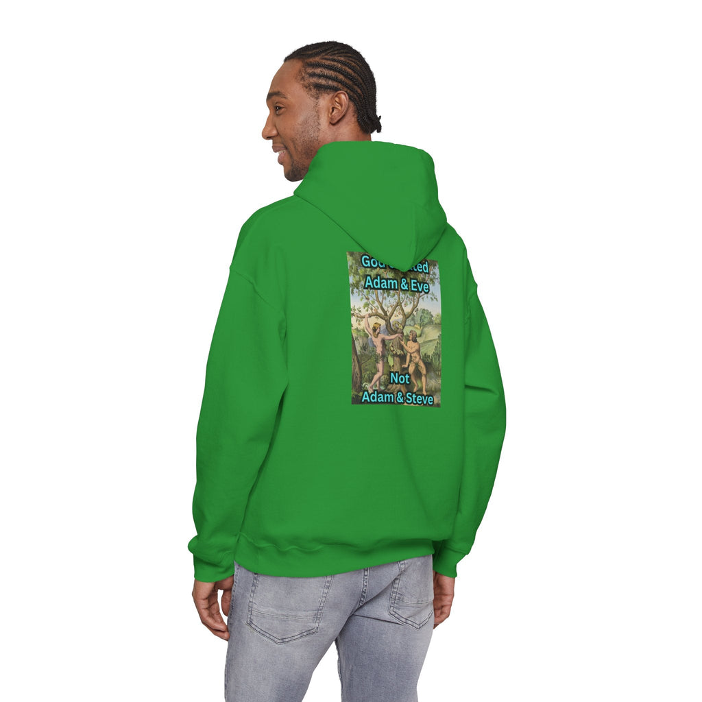 God Created Adam and Eve Hoodie – Biblical Truth Christian Hoodie for Unshakable Faith Printify
