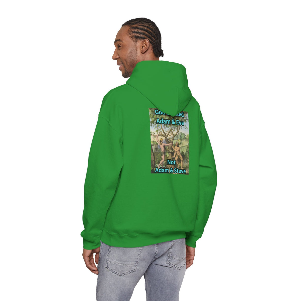 God Created Adam and Eve Hoodie – Biblical Truth Christian Hoodie for Unshakable Faith Printify