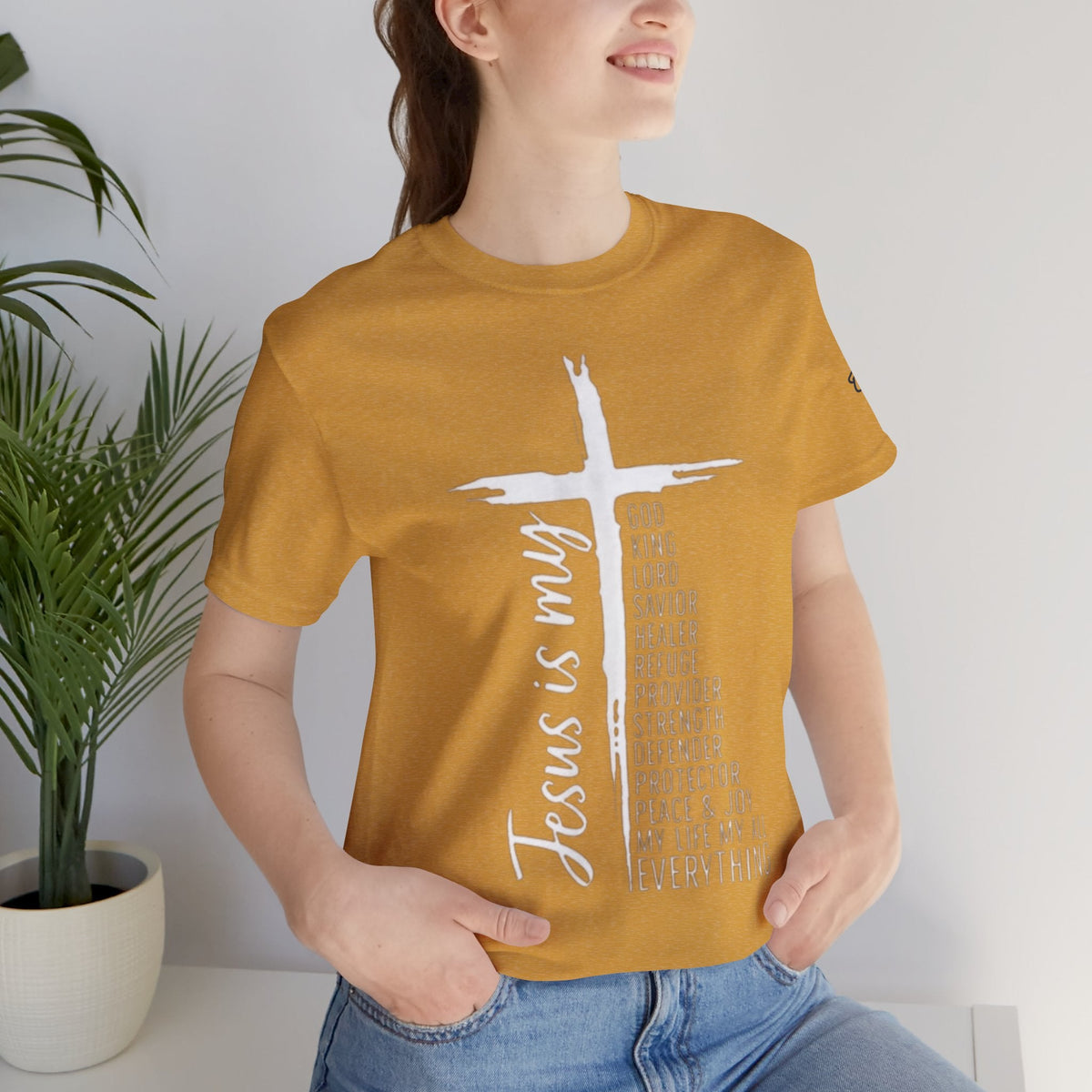 Jesus Is My Everything T-shirt – Cross List God King Lord Savior Christian T-shirt for Total Surrender Faith Printify