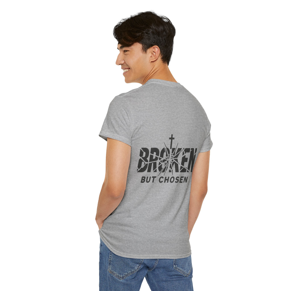 Broken But Chosen T-Shirt — Inspirational Faith Graphic Tee Printify