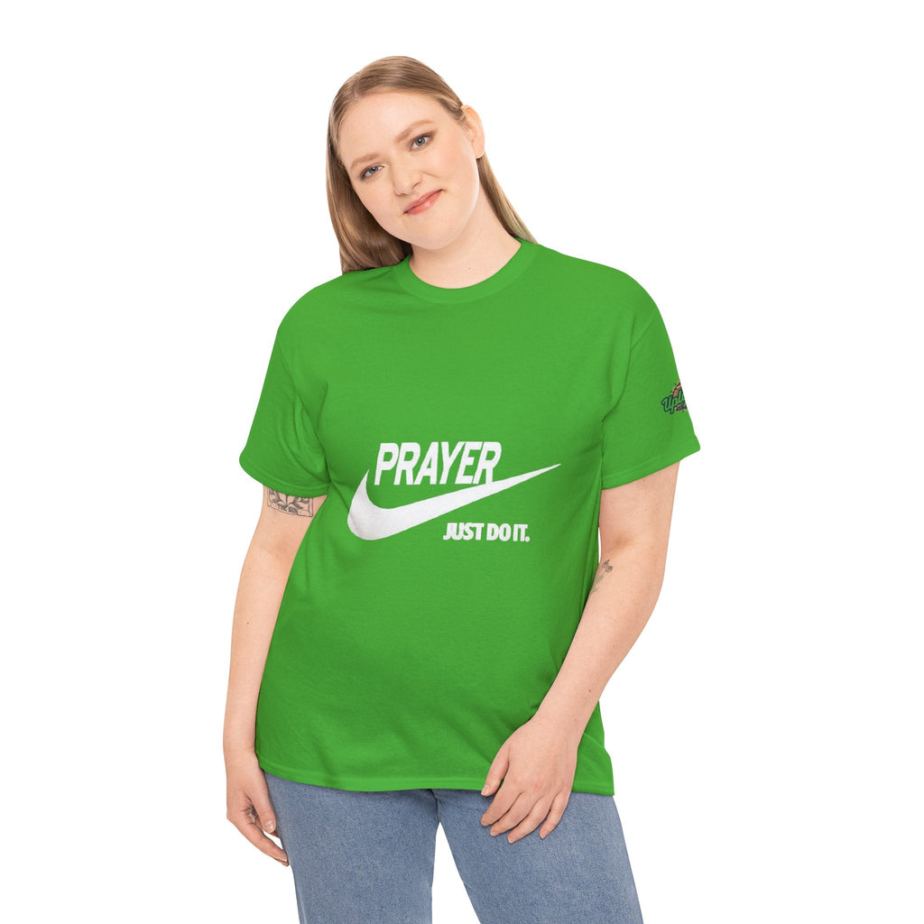 Prayer Just Do It T-shirt - Funny Christian Nike Parody T-shirt - Faith Gear Printify